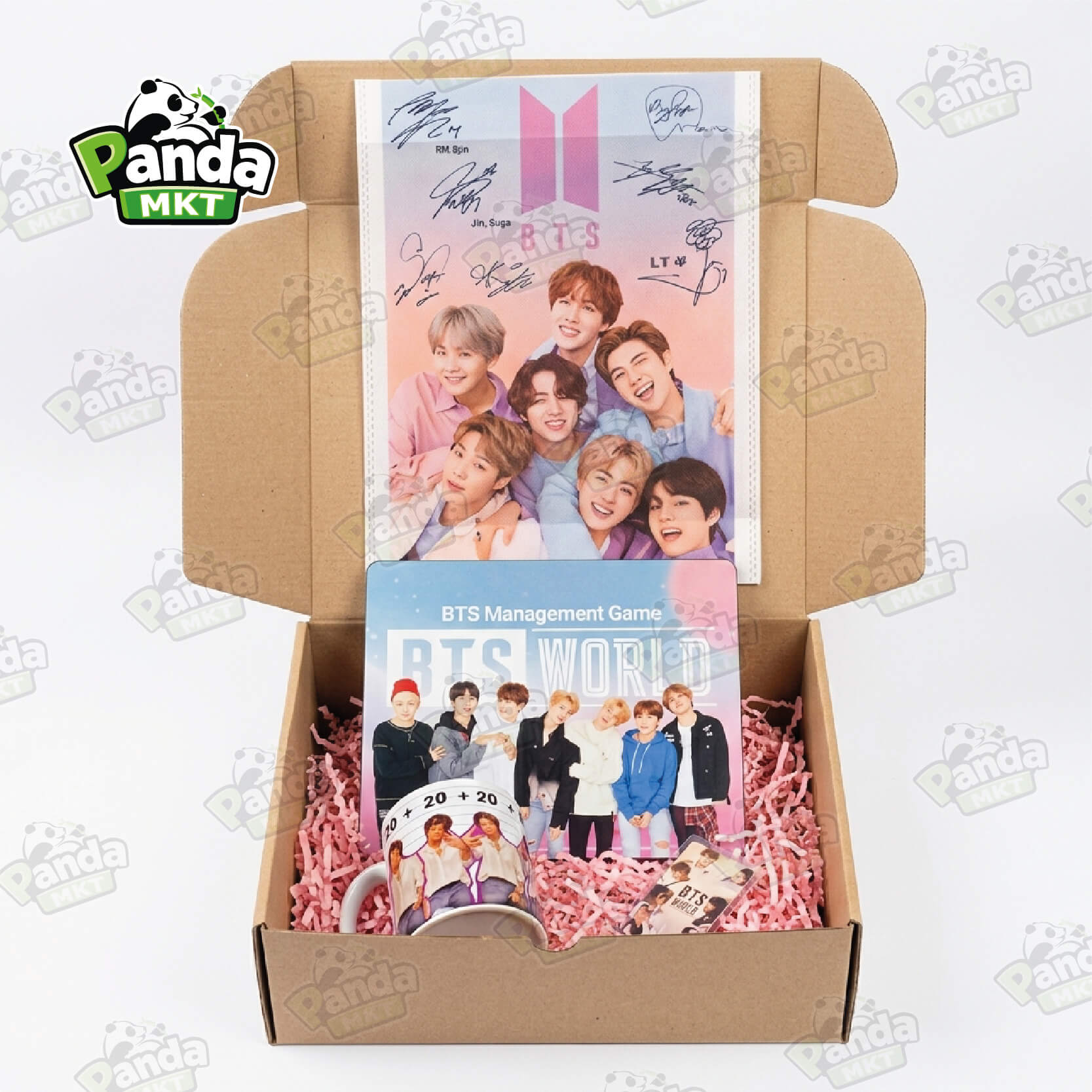 BTS LLAVERO TAZA PAD MOUSE Y BOLSA